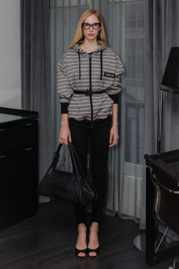 BAG TASHKA BLACK KROKO large