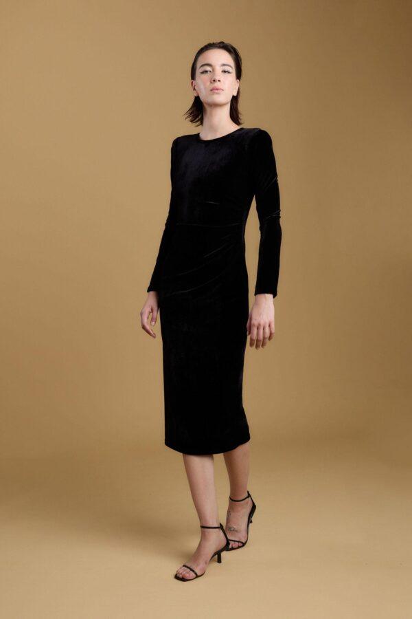 DRESS VELVET BLACK