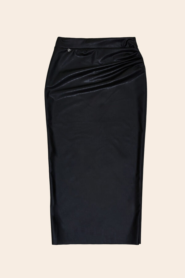 SKIRT MAT LATEX BLACK